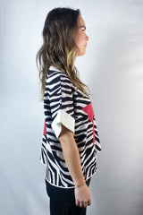 Lara - Zebra Stripe Top