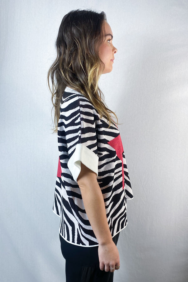 Lara - Zebra Stripe Top