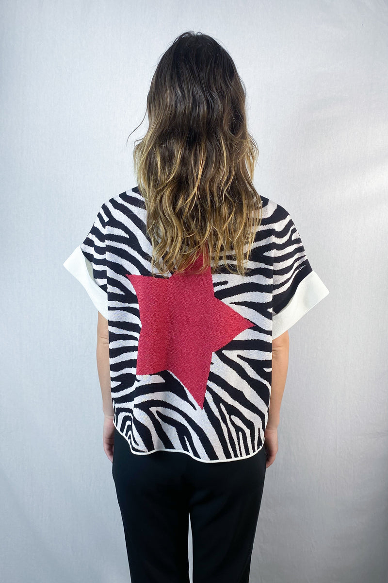 Lara - Zebra Stripe Top