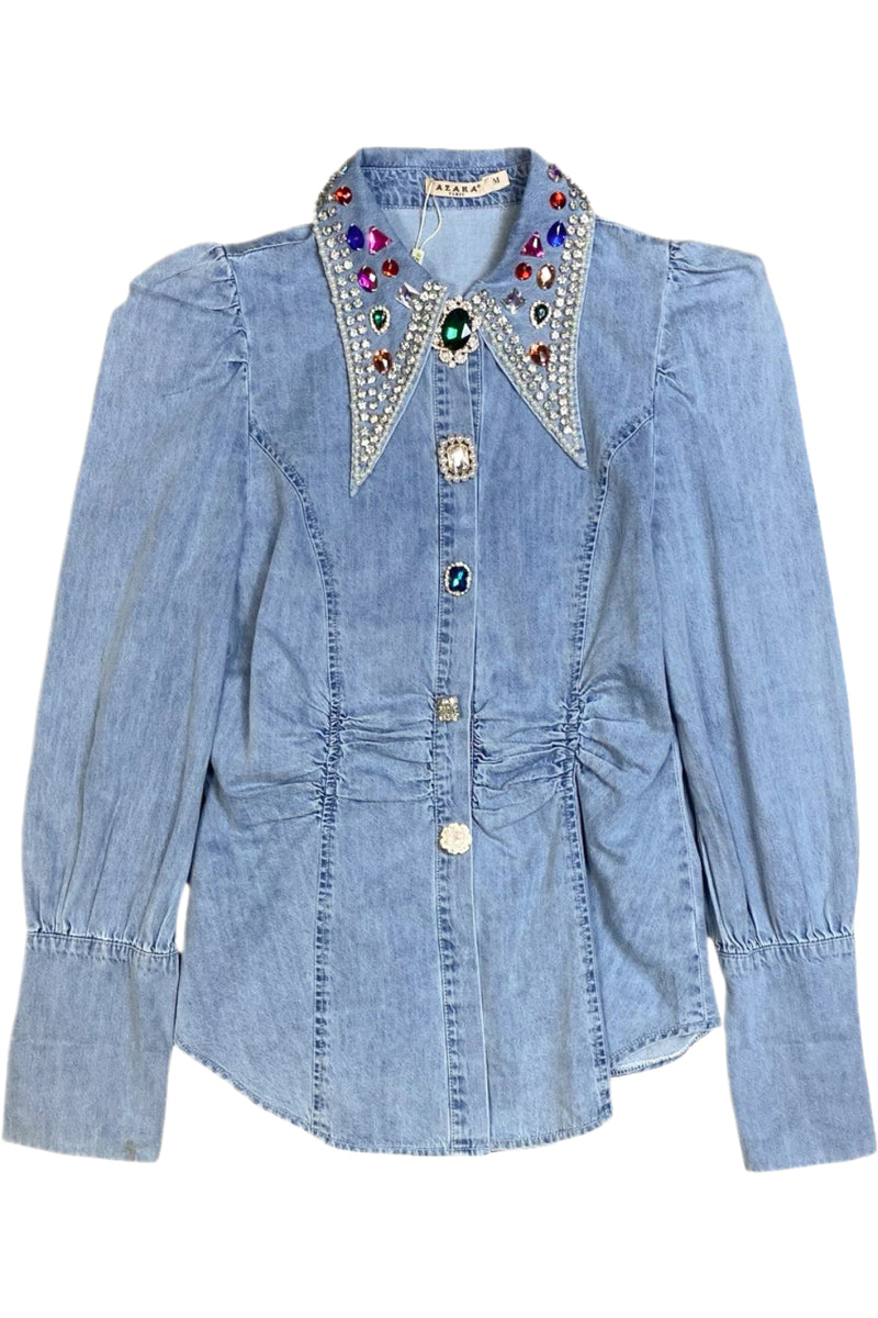 Azaka Paris - Denim Studded Shirt
