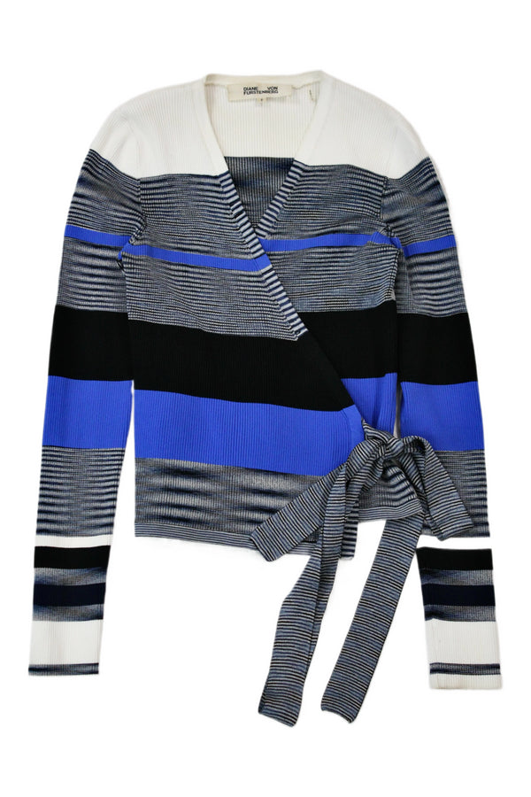 Diane von Furstenberg - Striped Wrap Top