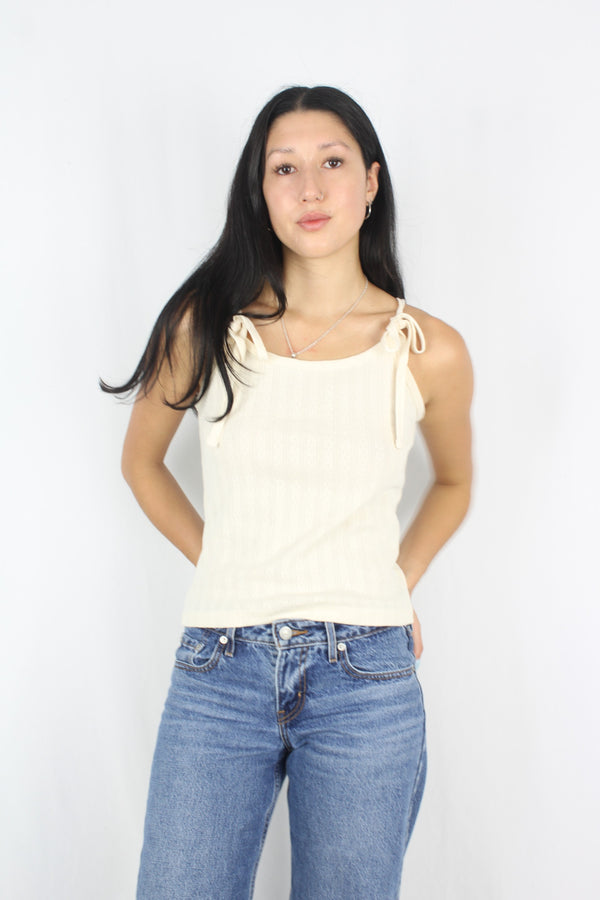 Caitlin Crisp - Cream Essential Tie Cami