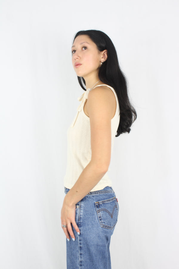 Caitlin Crisp - Cream Essential Tie Cami