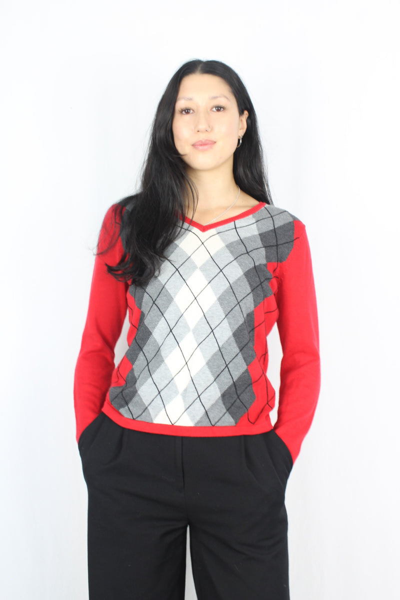 LizGolf - Vintage Argyle Sweater