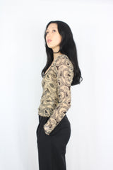 I Am Gia - Snake Mesh Top