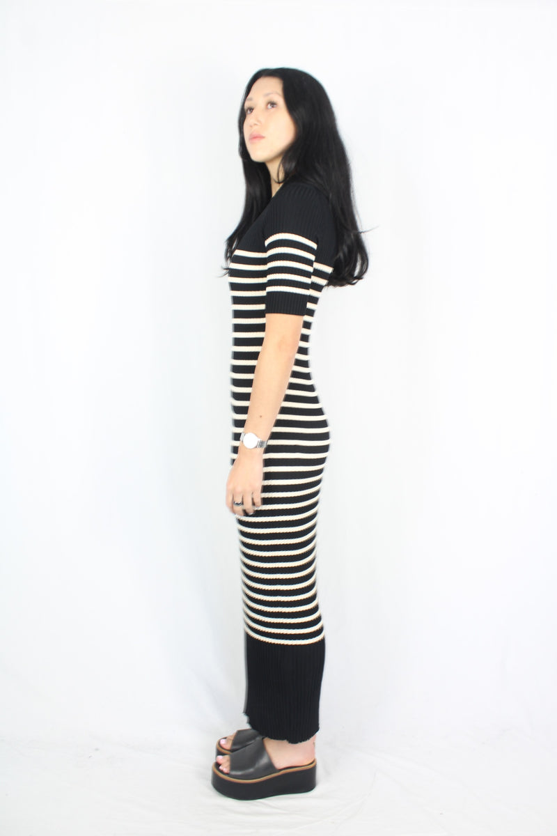 Cos - Striped Ribbed Dress