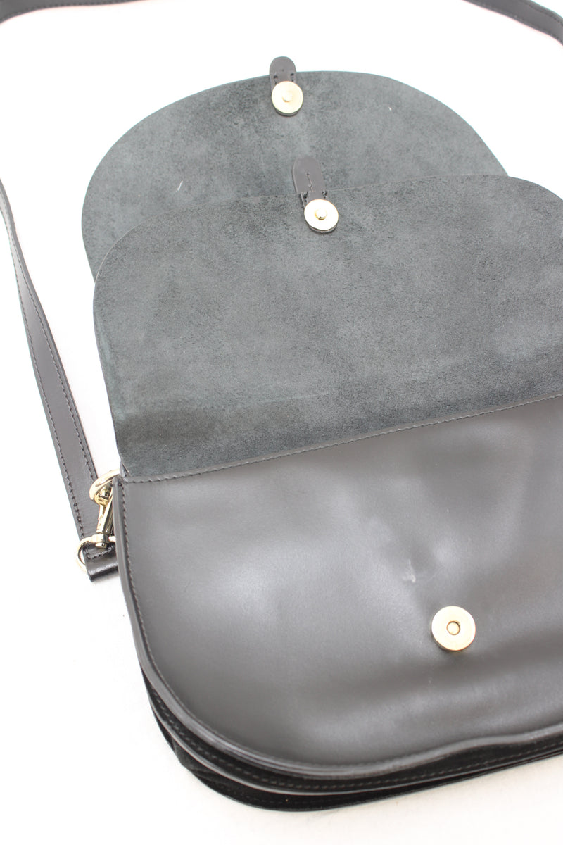 Caroll - Leather Double Flap Bag