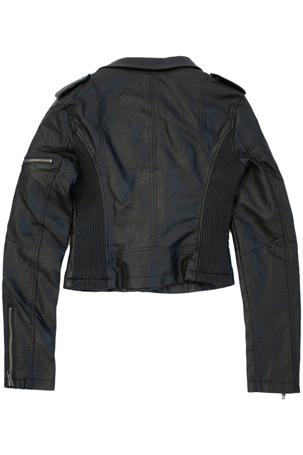 Neon Hart - Faux Leather Biker Jacket
