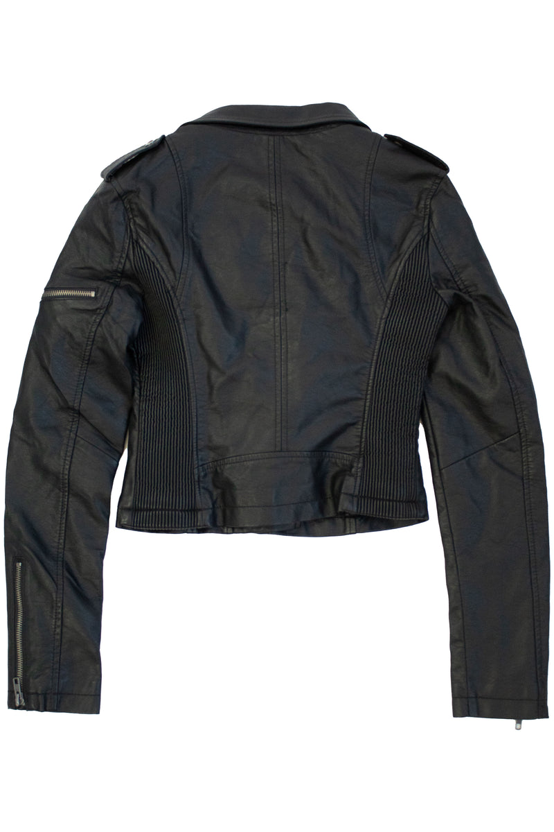 Neon Hart - Faux Leather Biker Jacket
