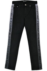 Homme + Femme Denim Wear - Text Skinny Jeans