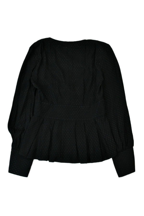 Something Navy - Satin Wrap Top