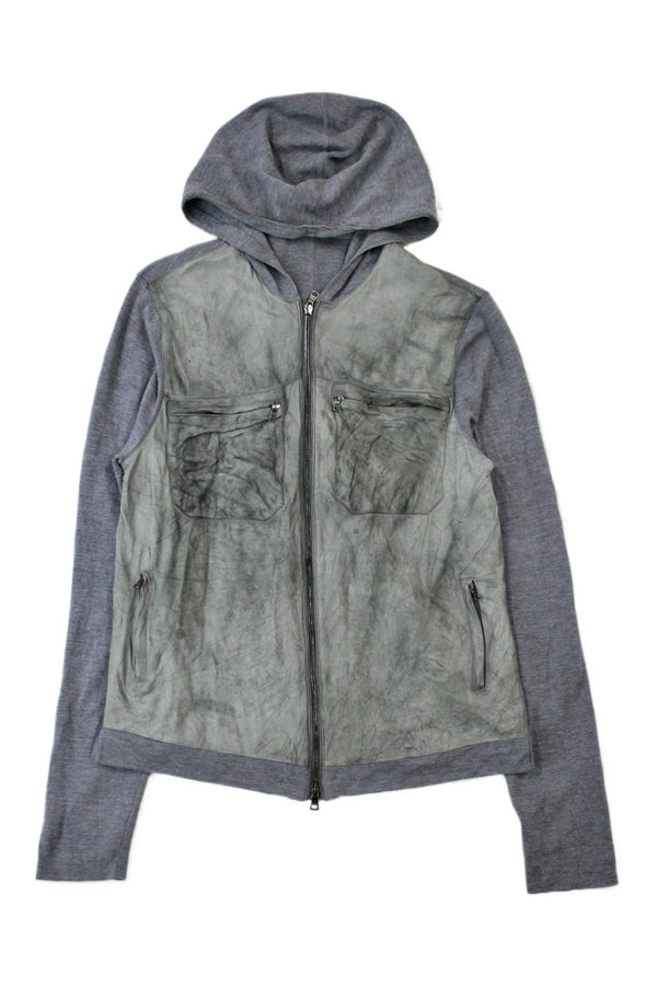Vince - Leather Front Hoodie