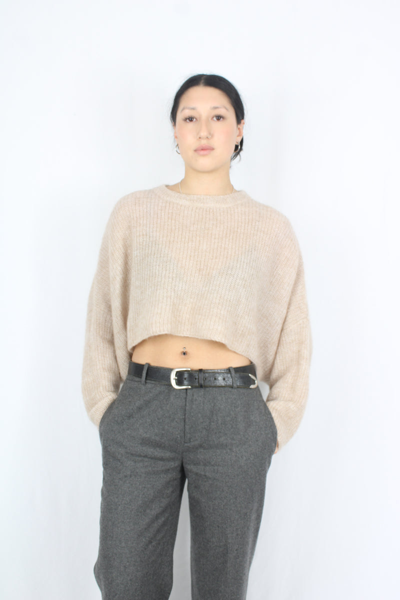 Moochi - Croppy Sleeve Mohair Top