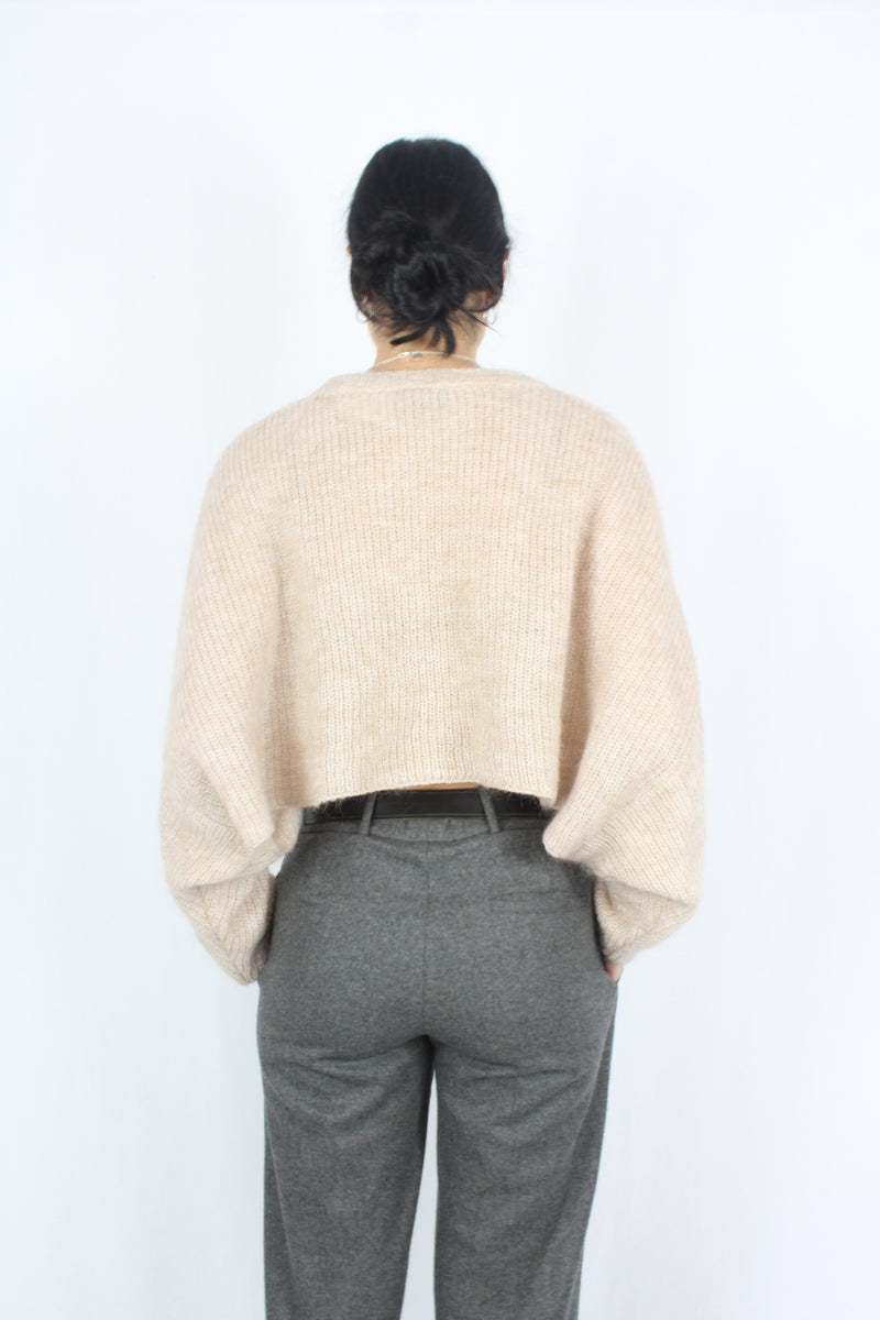 Moochi - Croppy Sleeve Mohair Top