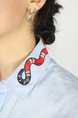 Gucci - Embroidered Snake Shirt