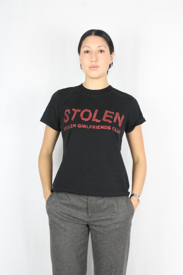 Stolen Girlfriends Club - Sparkly Text Logo Tee