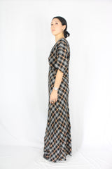 Max - Linen Plaid Dress