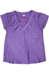 No Label - Silk Short Sleeve Top