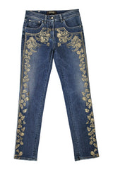 Roberto Cavalli - Gold Print Jeans