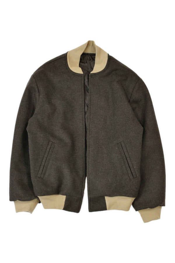 Brown Wool Bomber Jacket