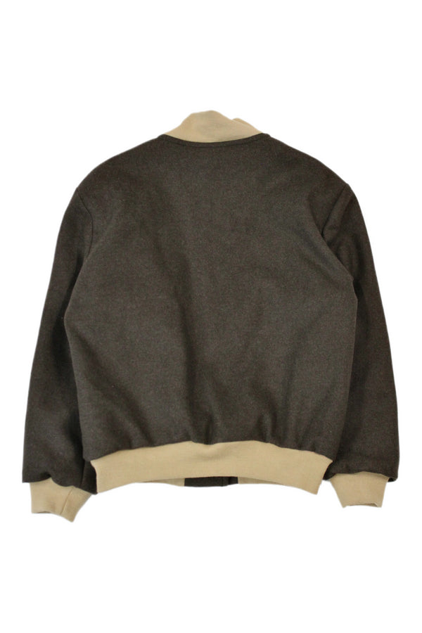 Brown Wool Bomber Jacket