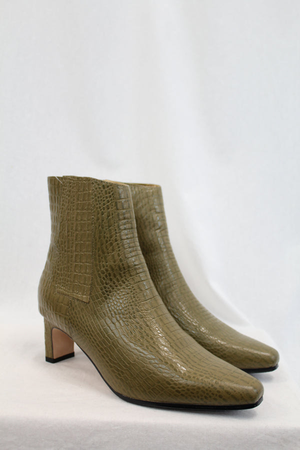 Bared - 'Croc Embossed Leather' Boots
