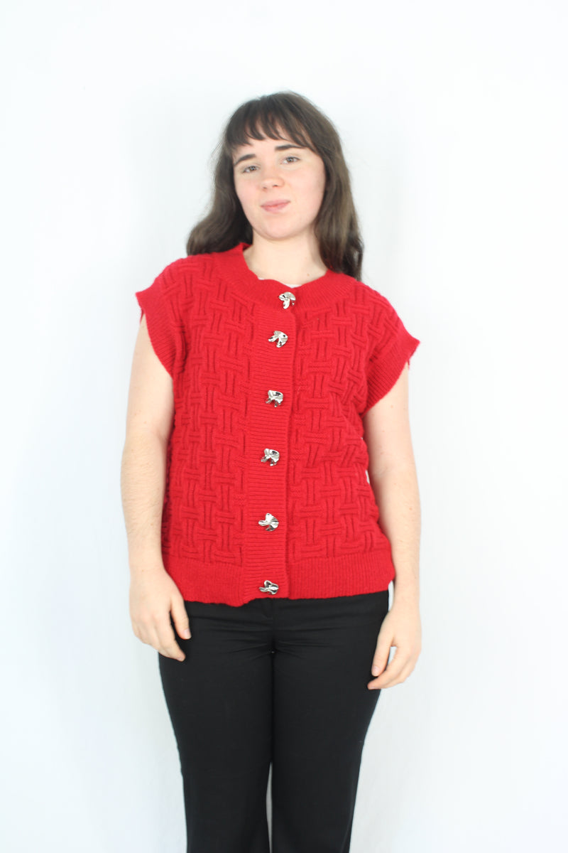 Sass - Poppy Button Knit Vest