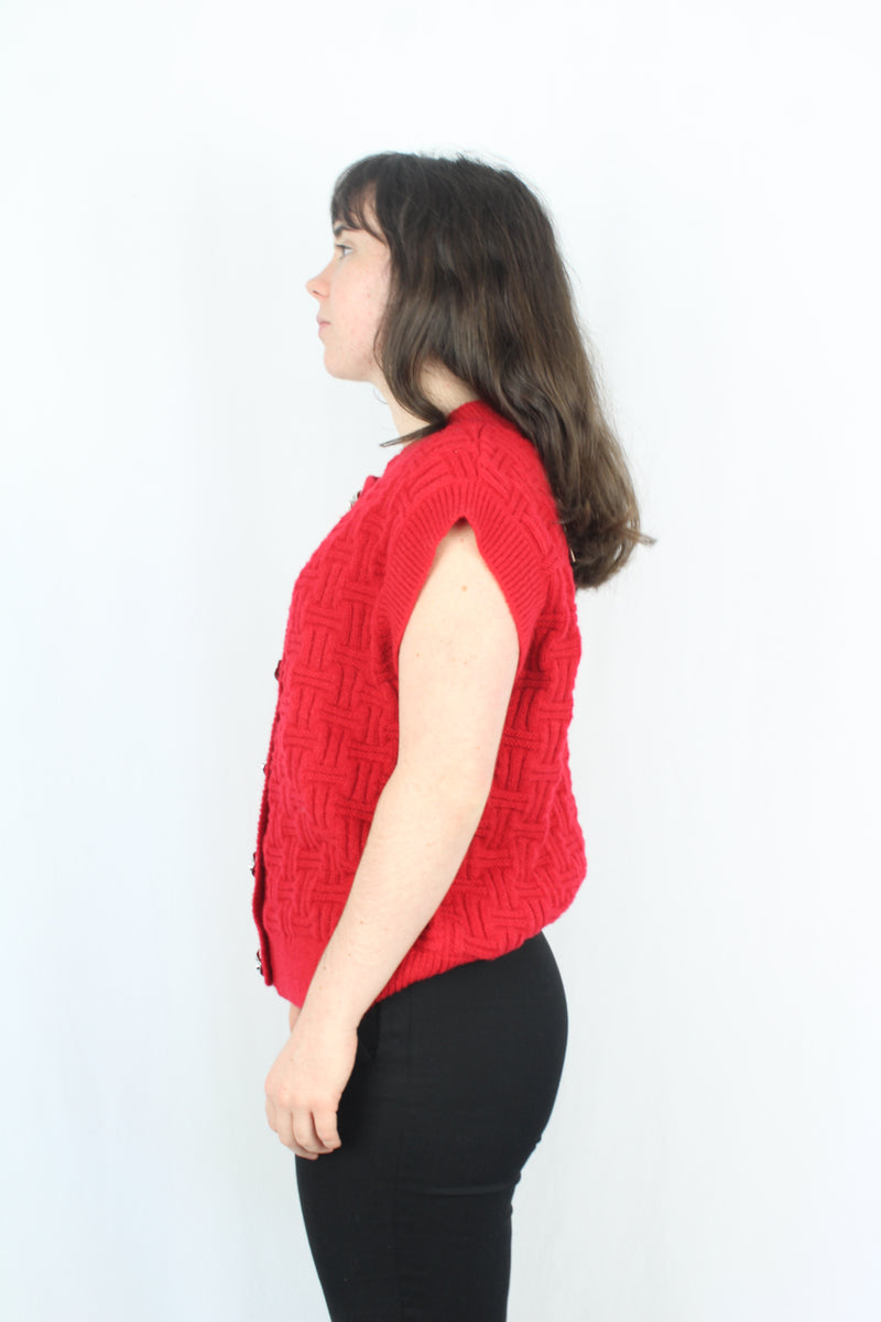 Sass - Poppy Button Knit Vest