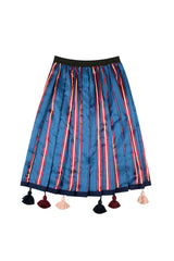 Cooper - Striped Midi Skirt