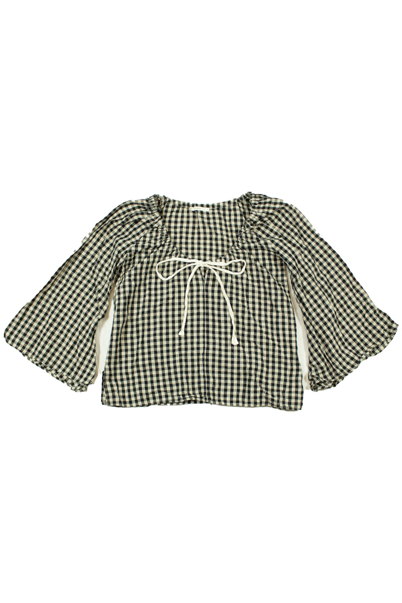 Marle - Gingham Long Sleeve Top