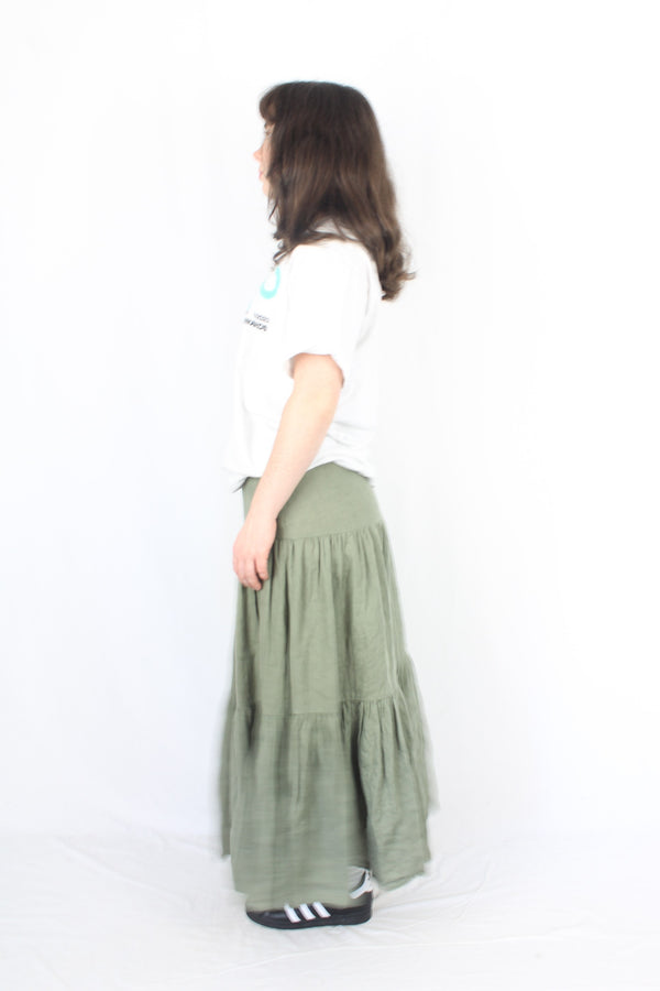 Among The Brave - Tiered Linen Skirt