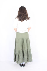 Among The Brave - Tiered Linen Skirt