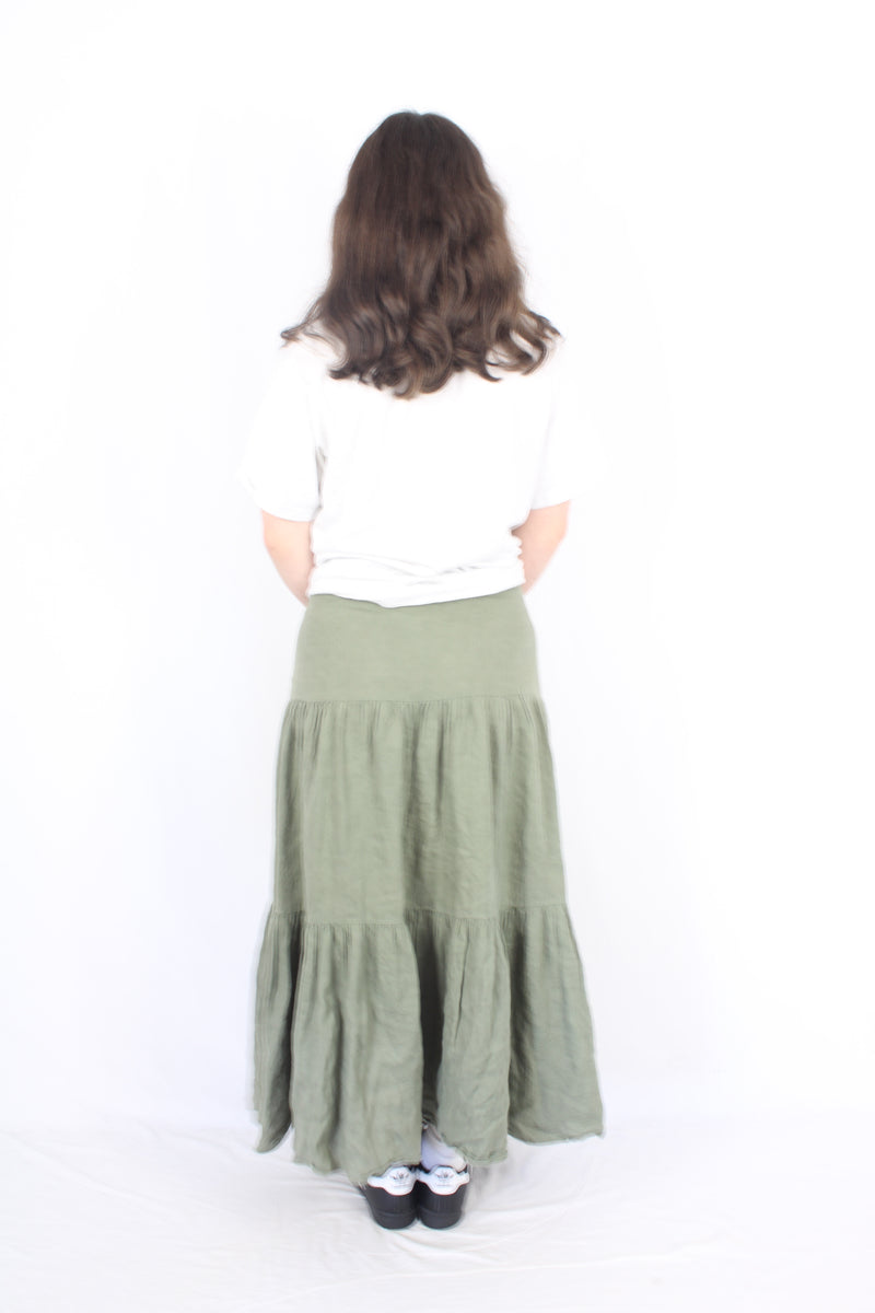 Among The Brave - Tiered Linen Skirt