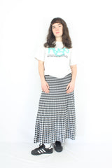 Veronika Maine - Gingham Ribbed Skirt