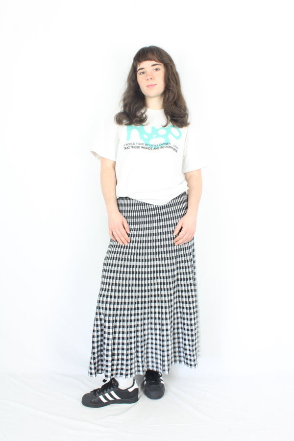 Veronika Maine - Gingham Ribbed Skirt