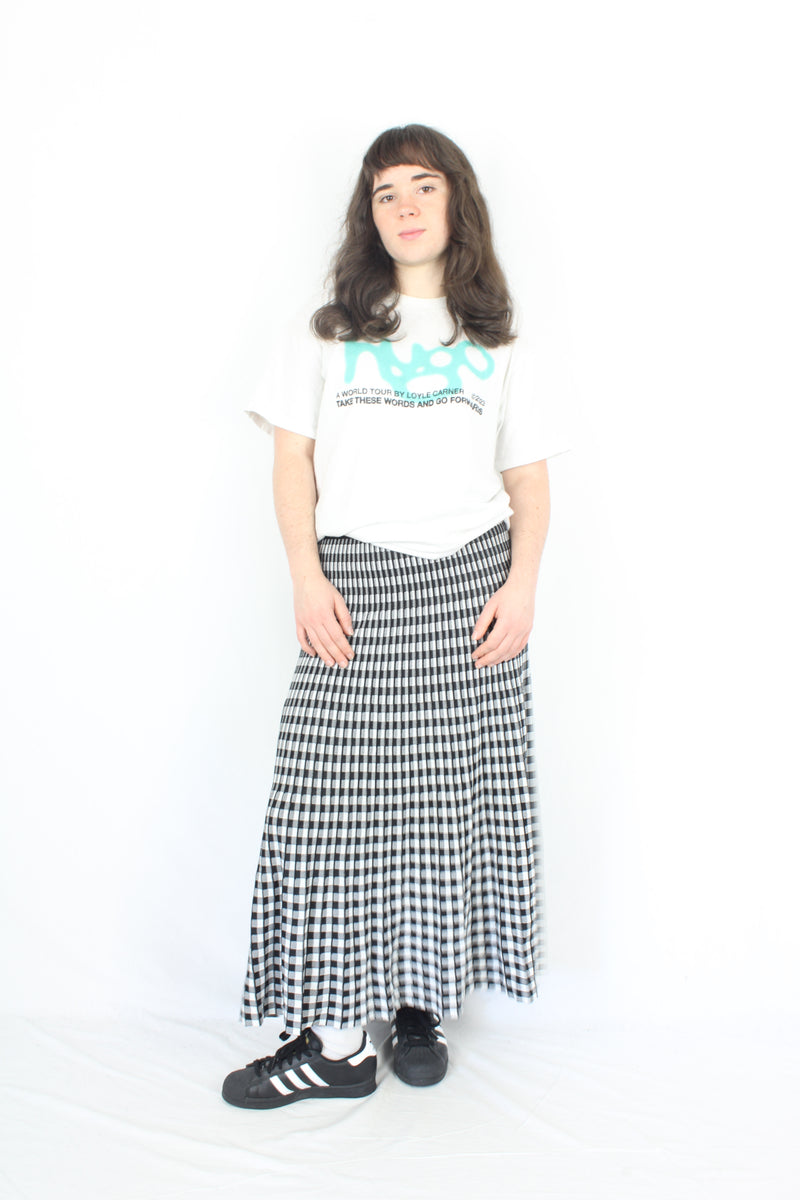 Veronika Maine - Gingham Ribbed Skirt