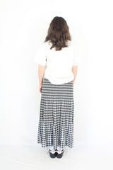 Veronika Maine - Gingham Ribbed Skirt