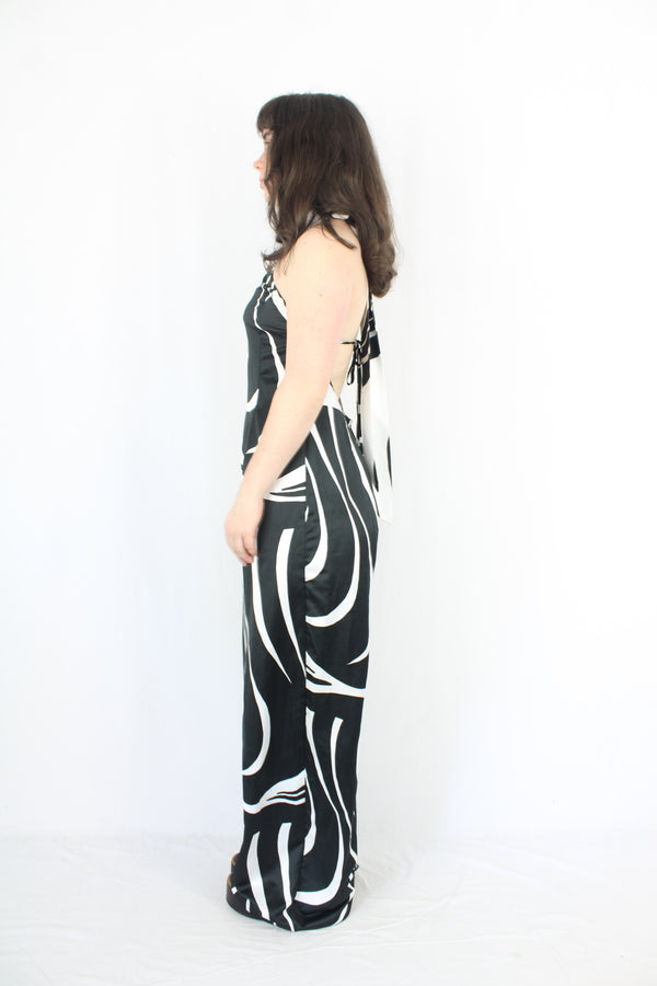 ASOS Design - Satin Backless Jumpsuit