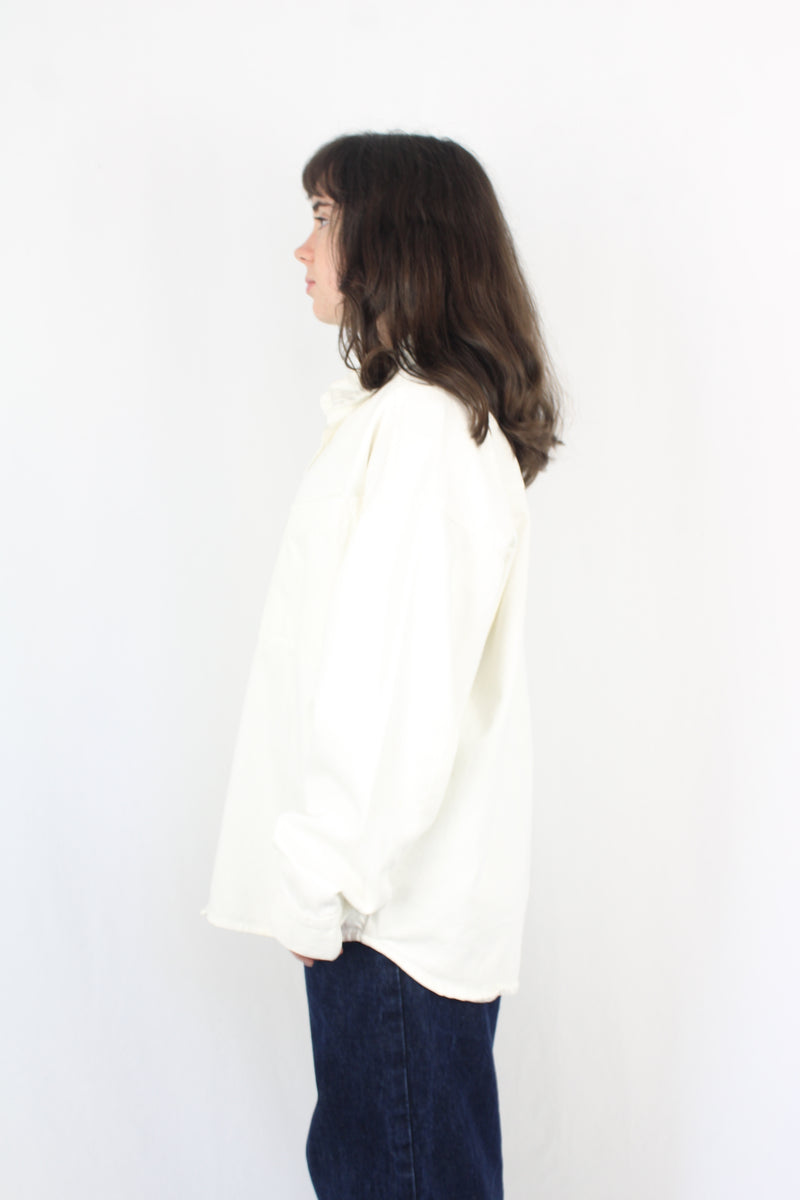 Ruby - Cream Denim Shacket