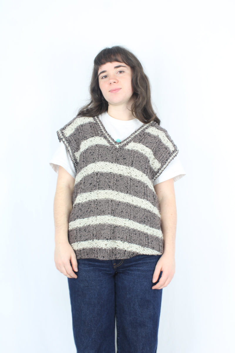 Vintage Striped Knit Vest