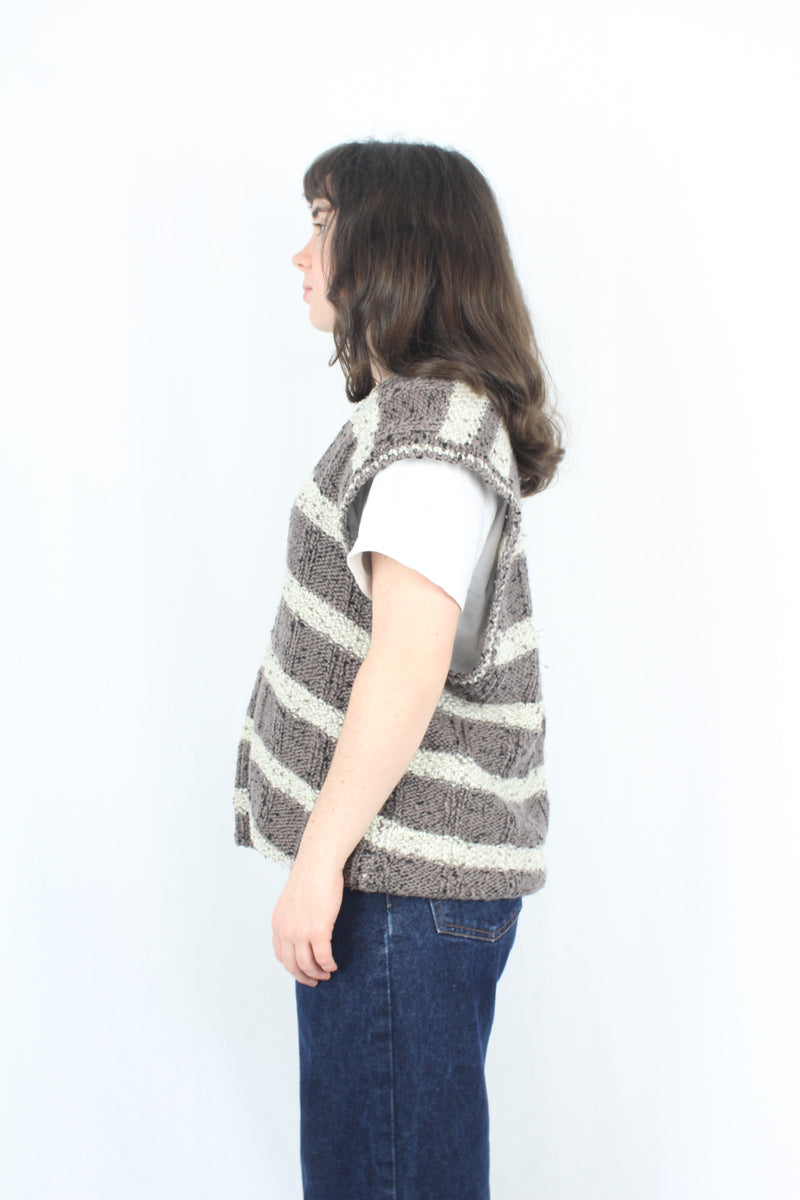 Vintage Striped Knit Vest