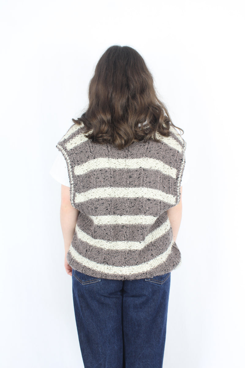 Vintage Striped Knit Vest