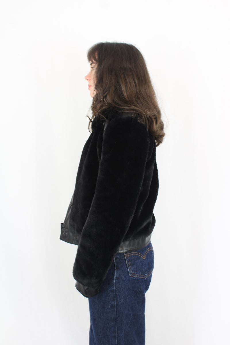 7 For All Mankind - Faux Fur Leather Jacket