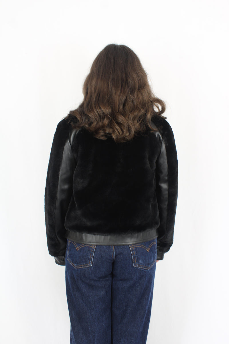 7 For All Mankind - Faux Fur Leather Jacket