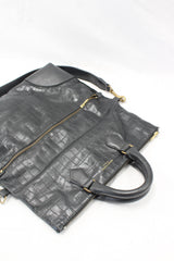 Deadly Ponies - Croc Leather Fold Over Bag