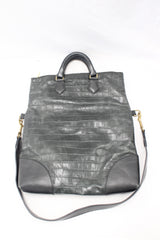 Deadly Ponies - Croc Leather Fold Over Bag