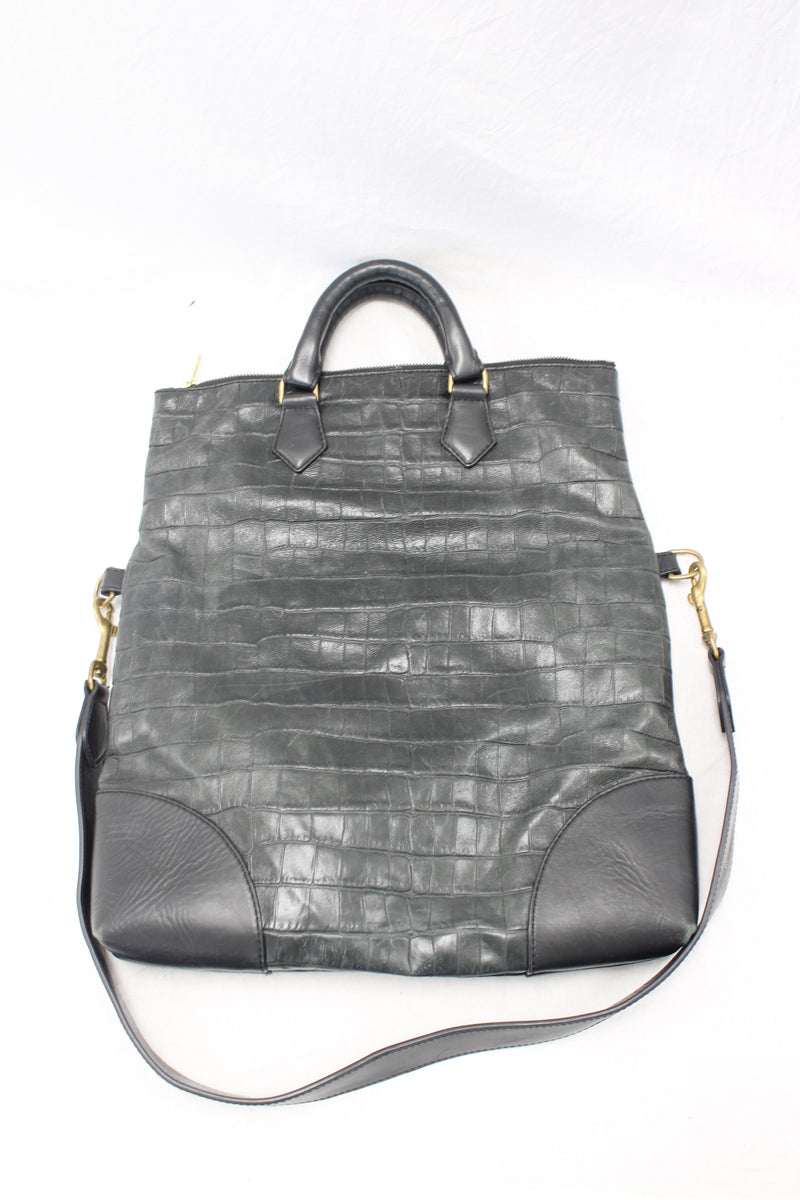 Deadly Ponies - Croc Leather Fold Over Bag