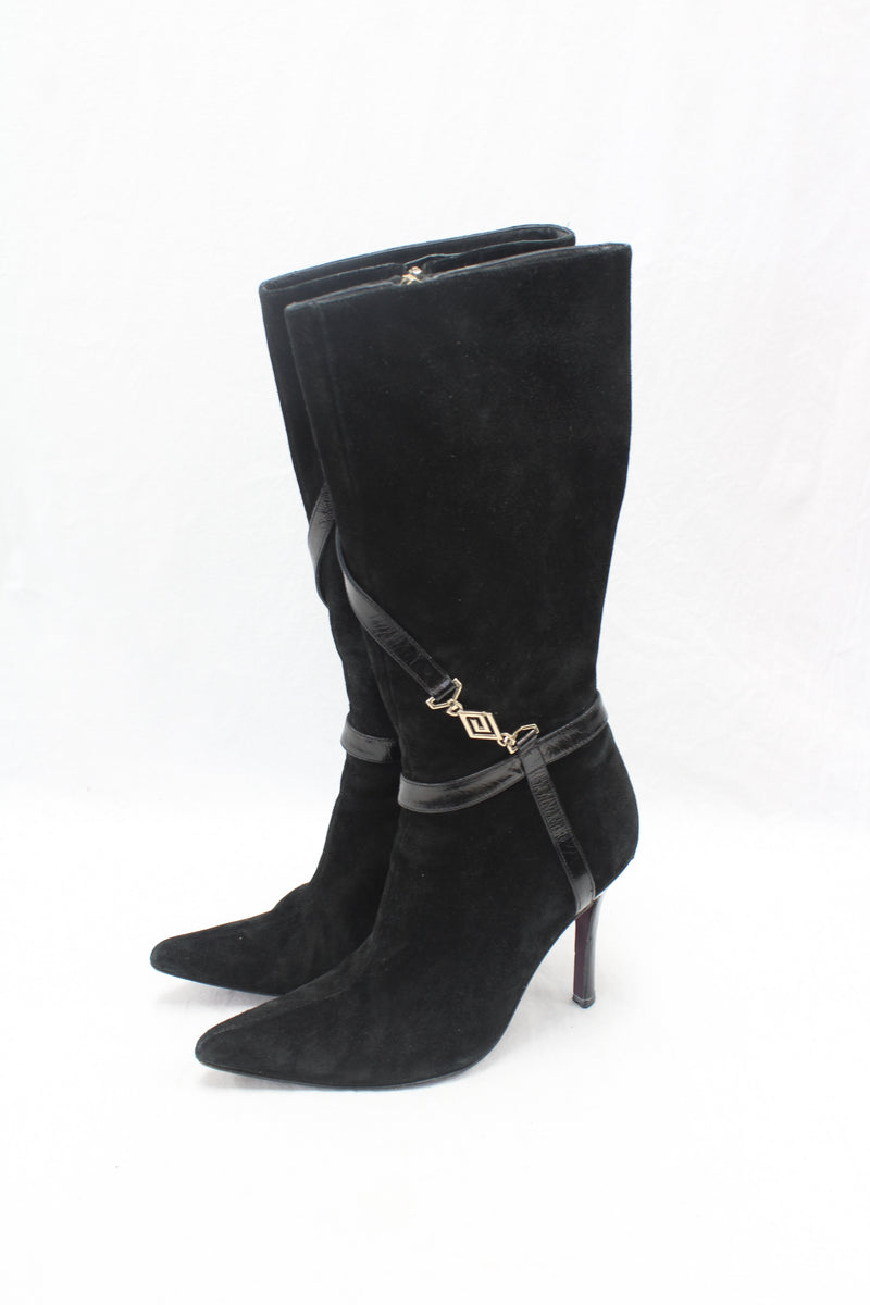Versace - Stiletto Suede Boots