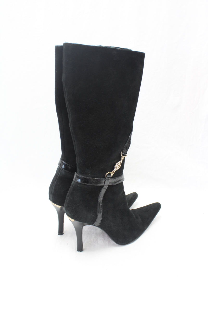 Versace - Stiletto Suede Boots