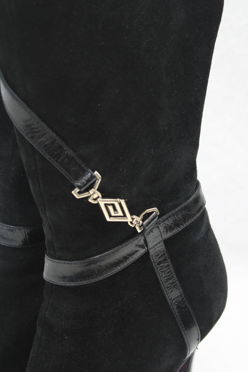 Versace - Stiletto Suede Boots